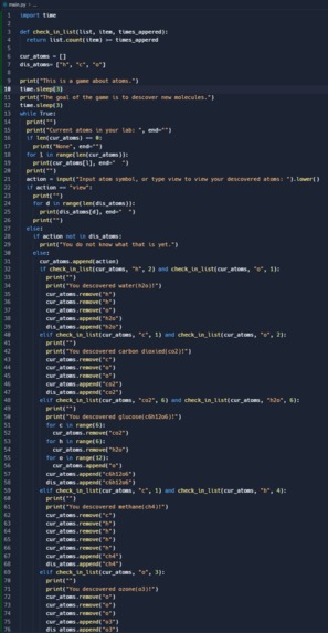 Atom merger – screenshot 1
