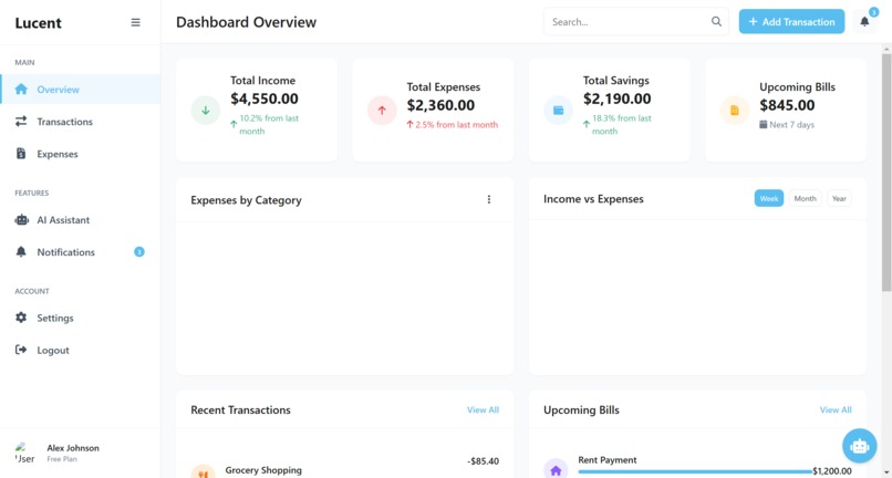 Lucent - AI-Powered Finance Management  – screenshot 5