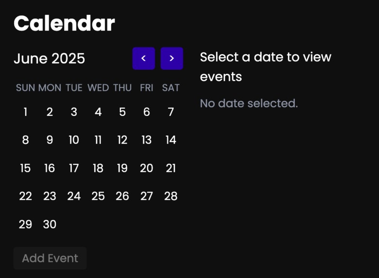 Calendar Widget – screenshot 1