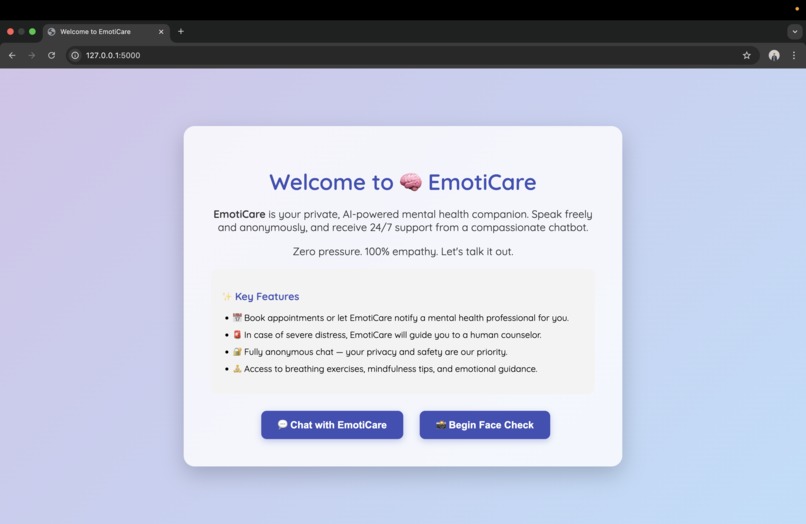 EmotiCare – screenshot 2