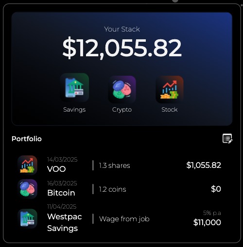 StackTrack - Networth Widget – screenshot 1