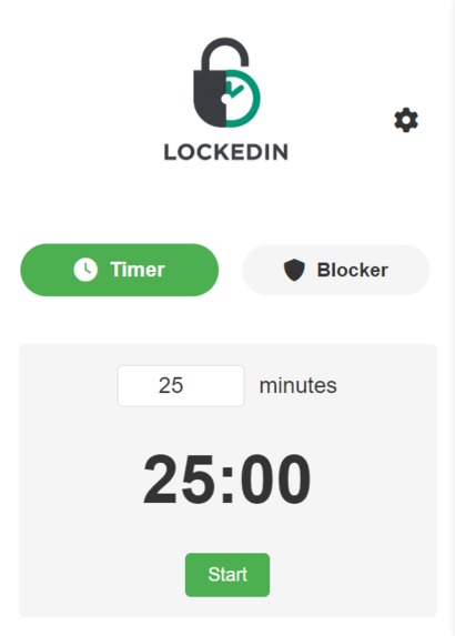 LockedIn- Study Productivity Google Extension – screenshot 1