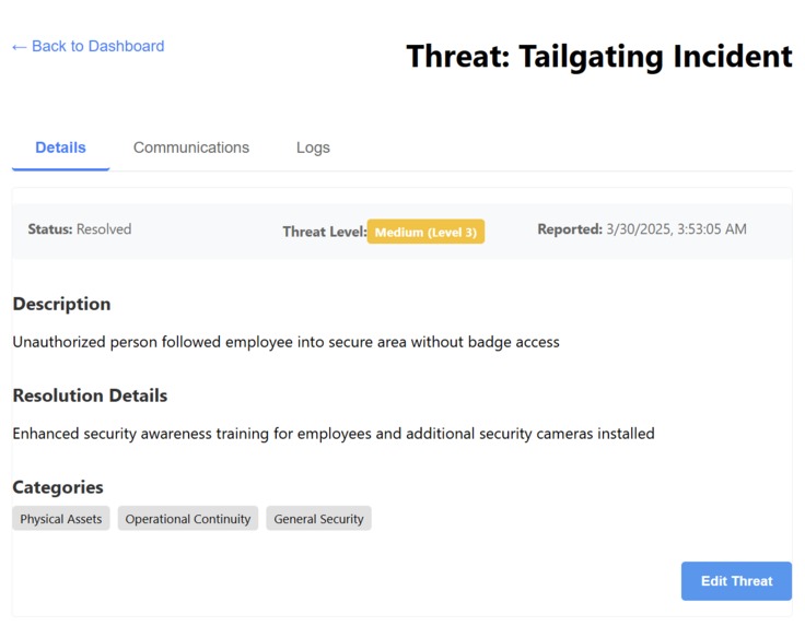TIMS – screenshot 3