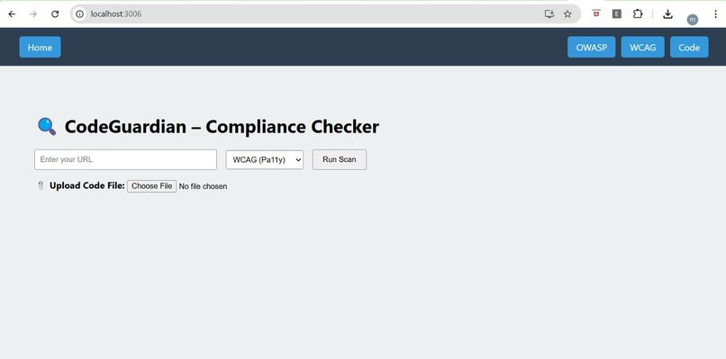 OWASP AND WCAG GUIDELINES SCANNER – screenshot 1
