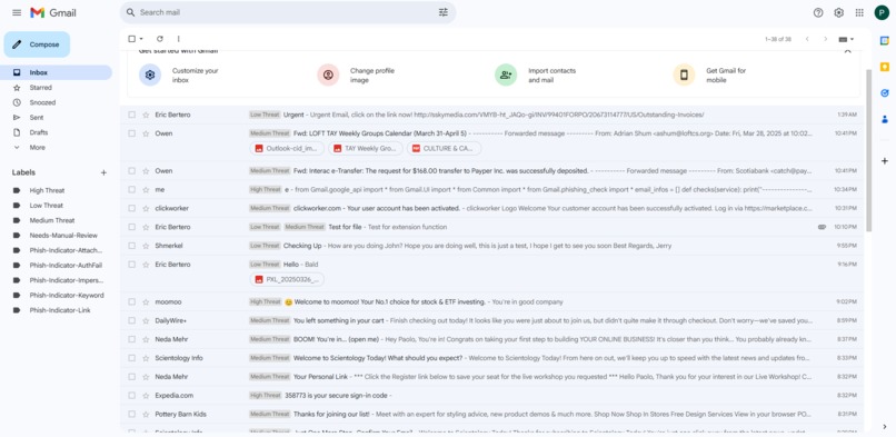 Enhanced Phishing Email Filter – screenshot 2