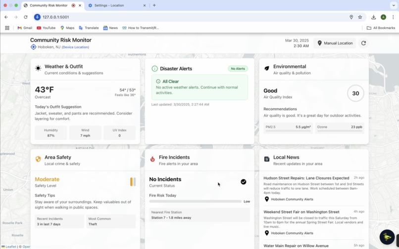 Community Risk Monitoring – screenshot 1