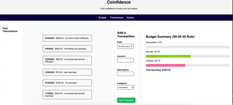 Coinfidence – screenshot 1