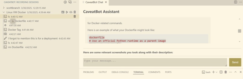 CaveatBot - VS Code Extension – screenshot 4