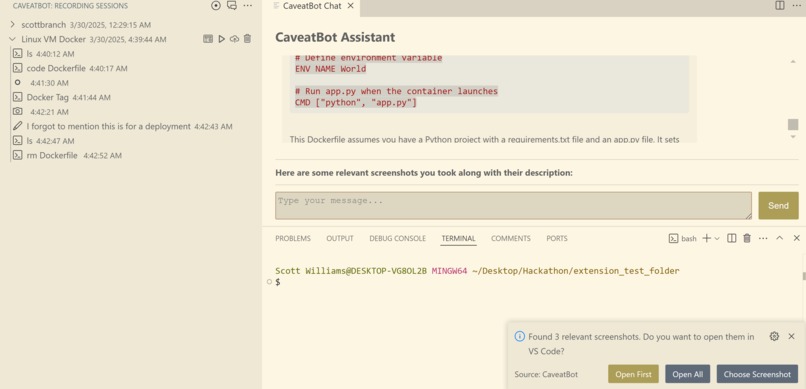 CaveatBot - VS Code Extension – screenshot 5