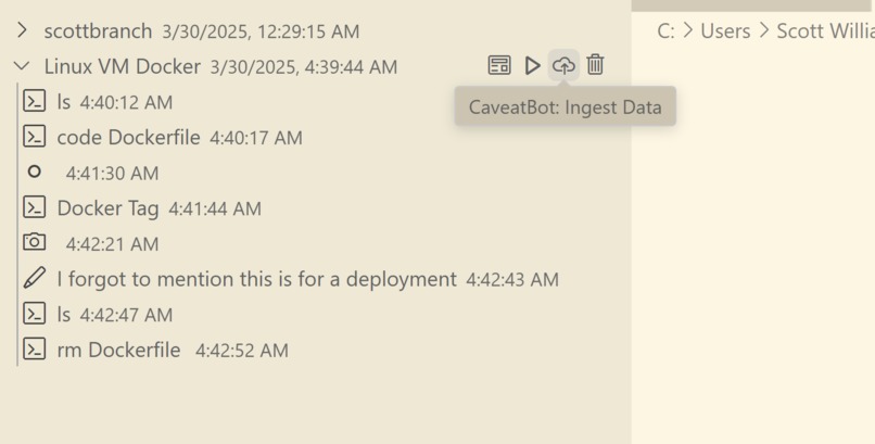 CaveatBot - VS Code Extension – screenshot 1