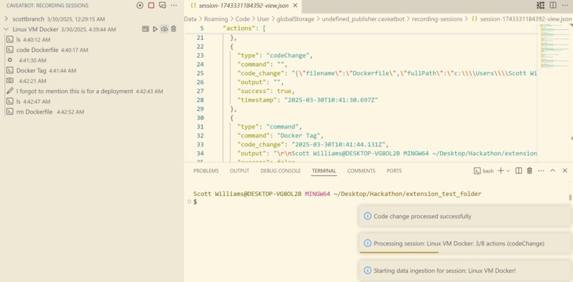CaveatBot - VS Code Extension – screenshot 2