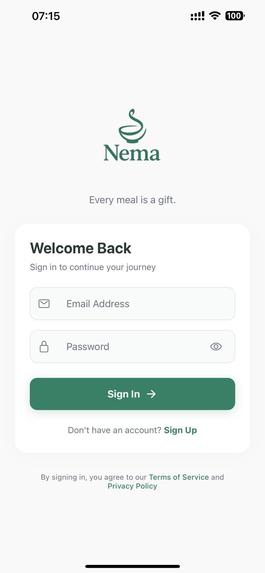 Nema - Every meal is a gift – screenshot 1