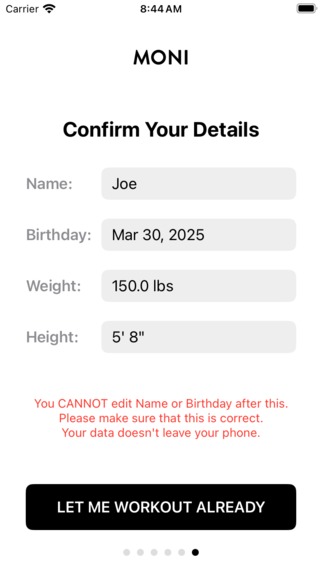 moni app – screenshot 11
