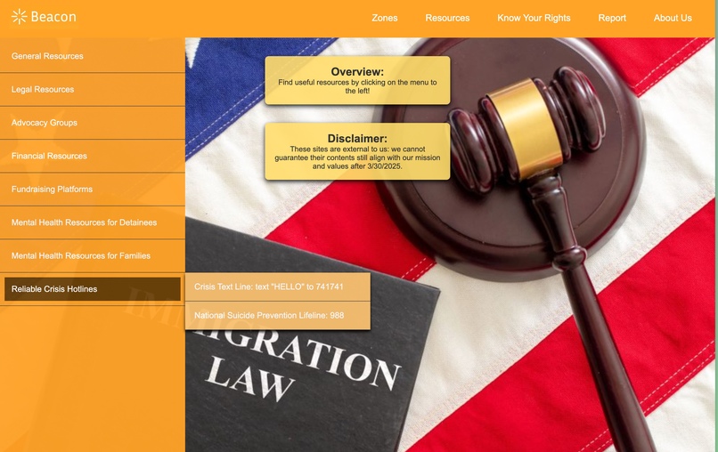 Beacon: ICE Activity and Education – screenshot 1