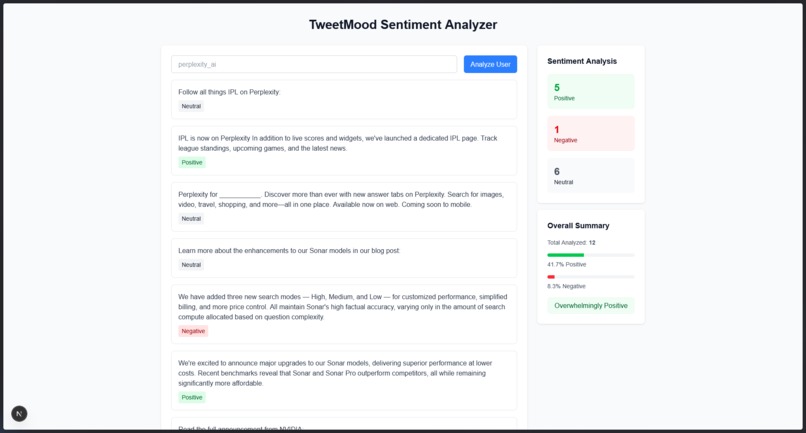 TweetMood – screenshot 2