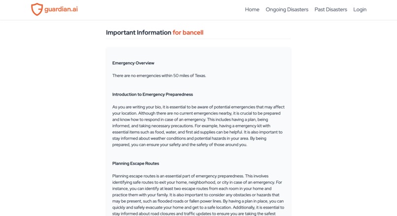 guardian.ai – screenshot 2