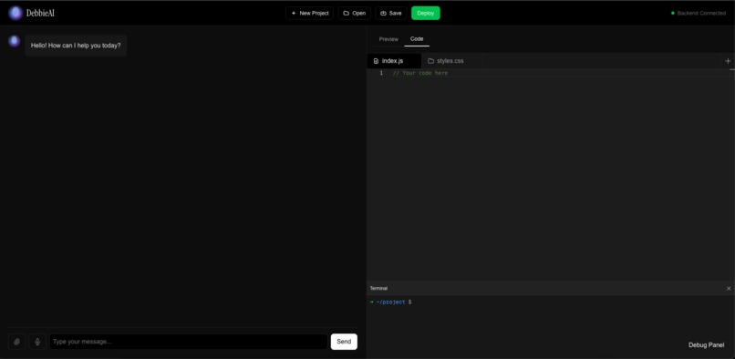 DebbieAI – screenshot 2