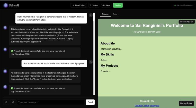 DebbieAI – screenshot 1