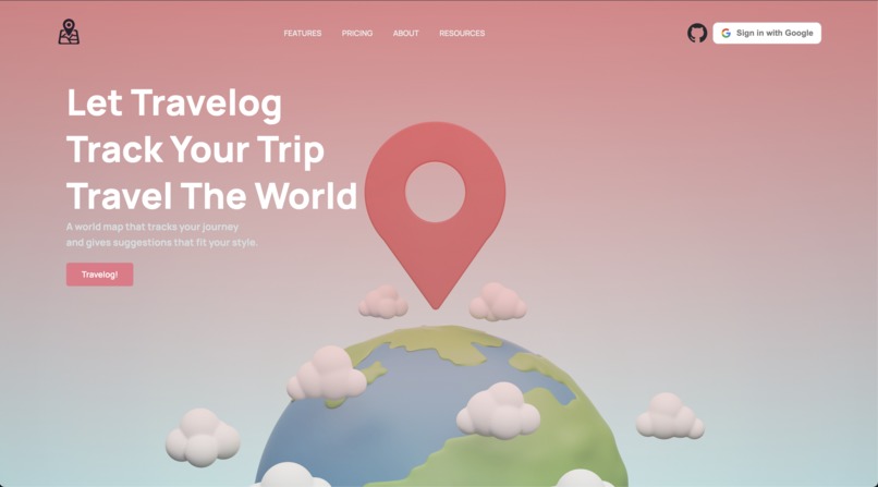 Travel log  – screenshot 1