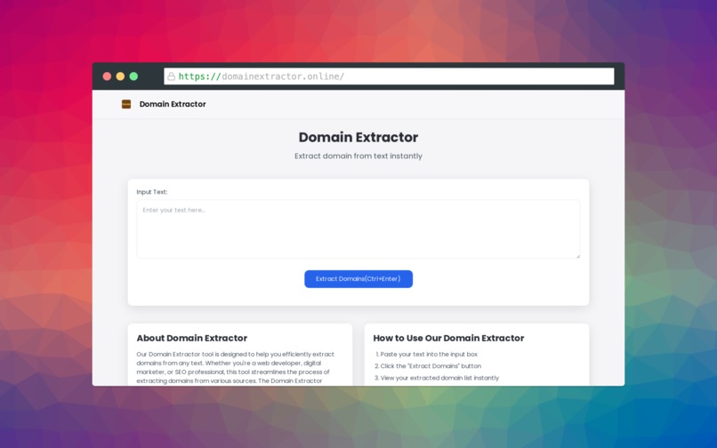 Domain Extractor – screenshot 1