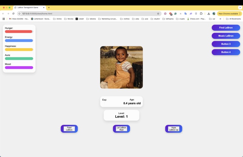 Lebron Tamagotchi Game – screenshot 1