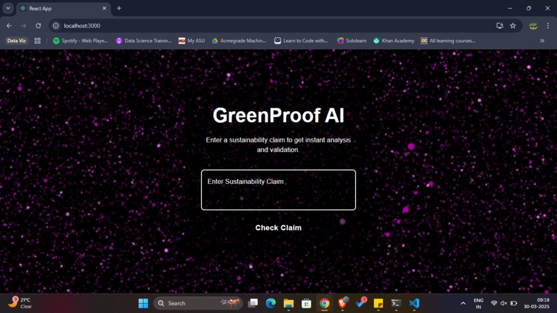 GreenProof AI - AI Powered Greenwashing Whistleblower – screenshot 1