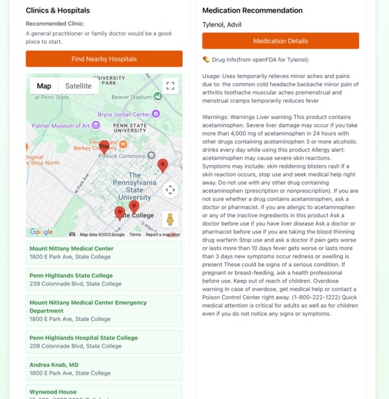 SymptomSense – screenshot 2