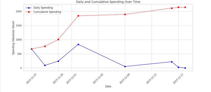 Bank statement analysis – screenshot 2