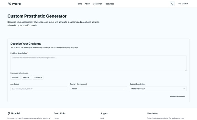 ProsPal: Custom Prosthetic Prototype Generator – screenshot 1
