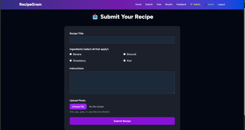 BITE-RecipeGram – screenshot 2