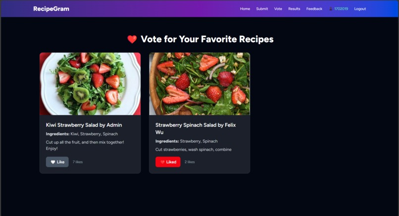 BITE-RecipeGram – screenshot 3