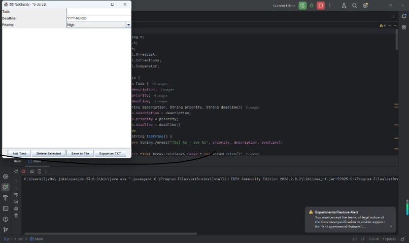 to do list – screenshot 1