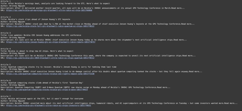  FINANCIAL ANALYSIS & NEWS SUMMARIZATION SYSTEM – screenshot 2