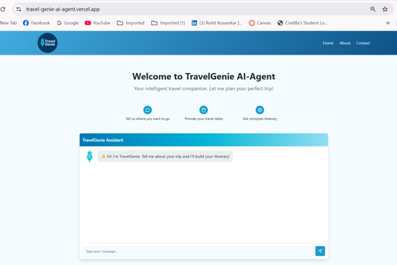 TravelGenie AI-Agent – screenshot 1
