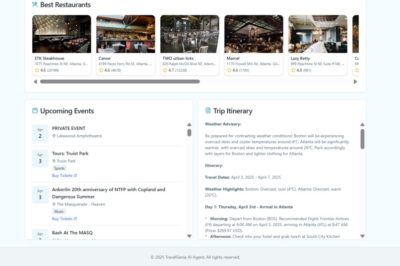 TravelGenie AI-Agent – screenshot 6