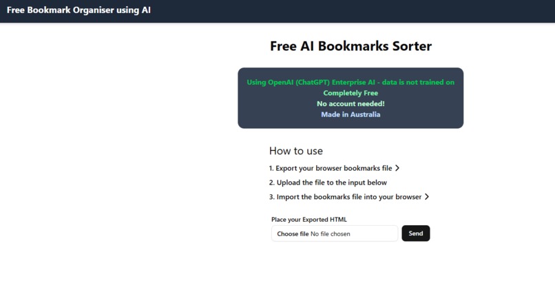AI Boomarks Sorter – screenshot 1
