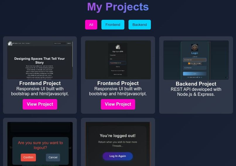 Portofolio – screenshot 3