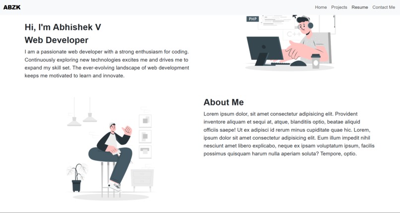 Abizek's Portfolio – screenshot 1