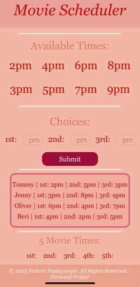 MovieScheduler - Your Personal Movie Planner – screenshot 1
