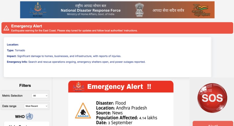 disaster management – screenshot 1