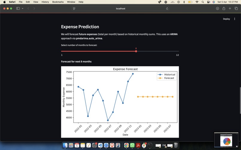 Personal Finance Tracker and Predictor – screenshot 4