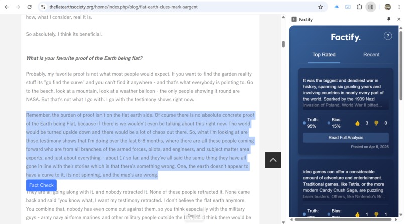 Factify – screenshot 2