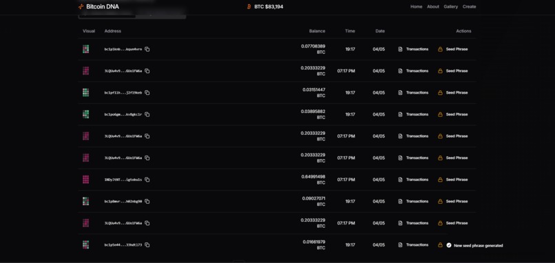 Bitcoin DNA – screenshot 9