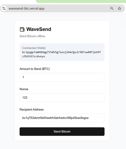 ''WaveSend – screenshot 2