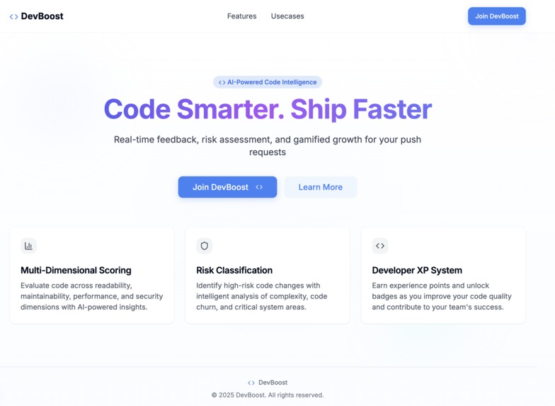 DevBoost – screenshot 1