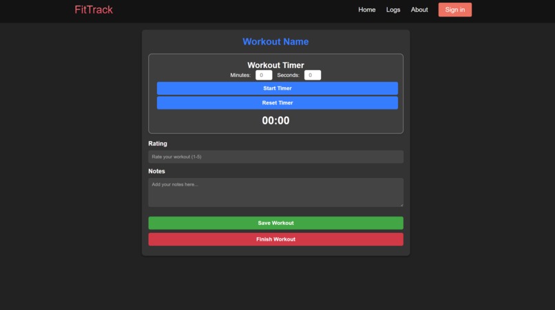 FitTrack – screenshot 2