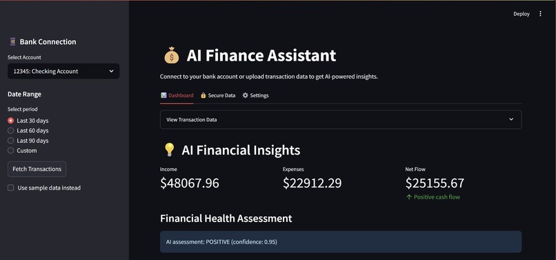 Infinity AI Financial Assistant – screenshot 1