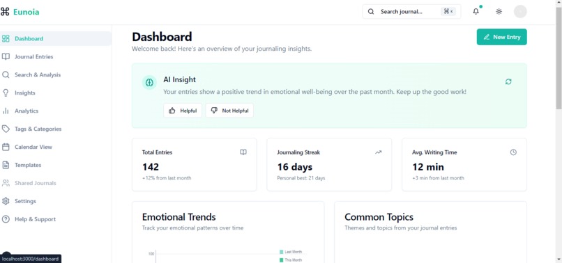 Eunoia Journal – screenshot 3