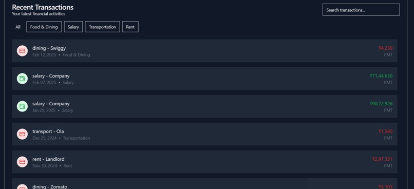 FinWise – screenshot 2