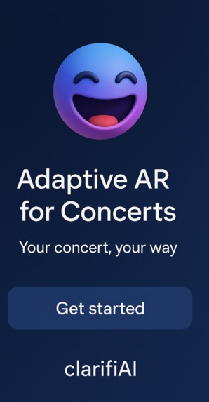 Clarifi AI: Adaptive AR for Concerts – screenshot 1